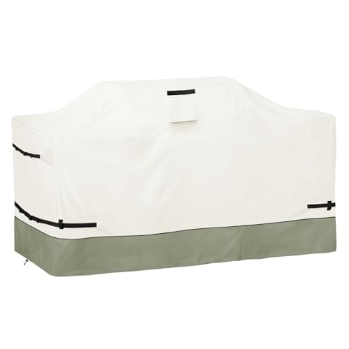 Osileyo 98 Inch Island Grill Cover - 600D Heavy Duty Waterproof All Weather Protection Outdoor Cover,Beige&Grayish Green